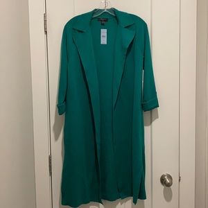 Open Cardigan,Green,S-S Petite,Bust about -17.5”